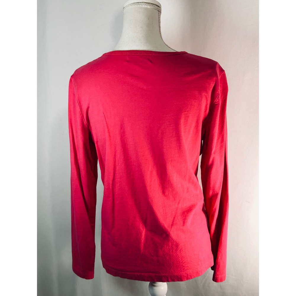 Lauren Active Ralph Lauren Pink Long Sleeve Textured Panel‎ Top Womens L-RL L - Picture 7 of 8